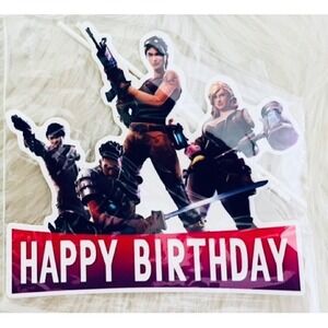 NEW Fortnite Birthday Party Supplies Cake Topper‎ Banner Balloons Decoration